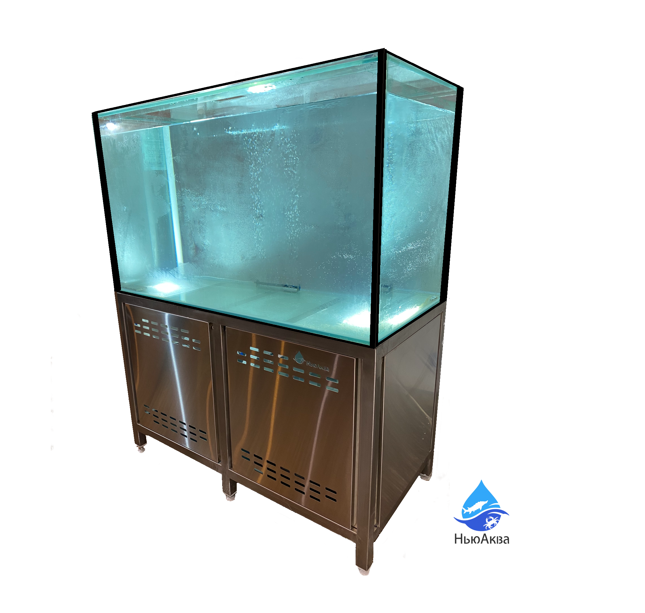 Пресный аквариум из стекол с терморазрывом