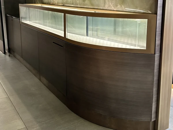 Круглая витрина для морепродуктов